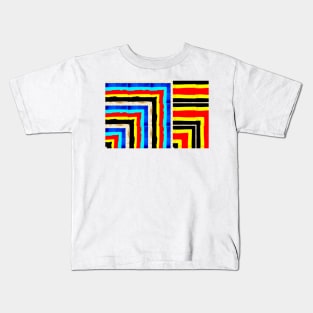 Colourful Vertical Stripes both ways Kids T-Shirt